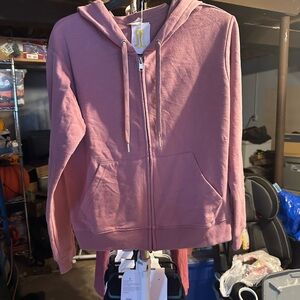 Auden Pink Zip-Up Hoodie
